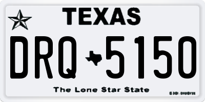 TX license plate DRQ5150