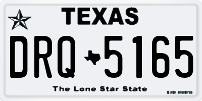 TX license plate DRQ5165