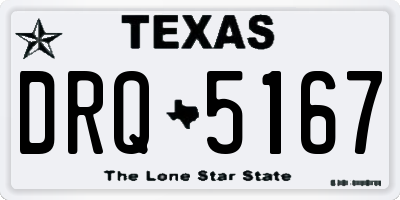 TX license plate DRQ5167