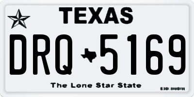 TX license plate DRQ5169