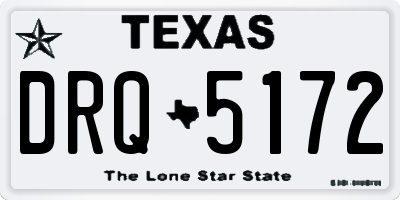 TX license plate DRQ5172