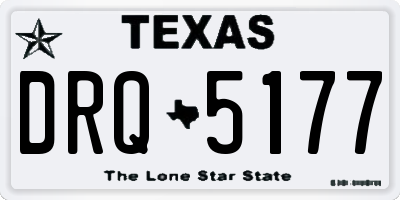 TX license plate DRQ5177