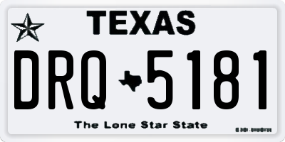 TX license plate DRQ5181