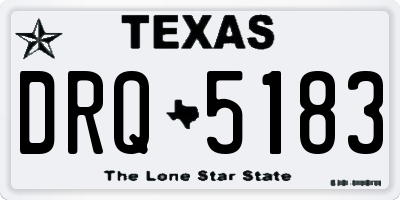 TX license plate DRQ5183