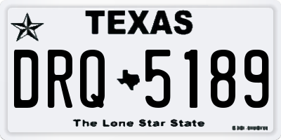 TX license plate DRQ5189