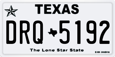 TX license plate DRQ5192