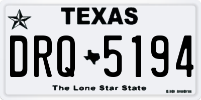 TX license plate DRQ5194