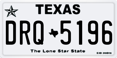 TX license plate DRQ5196
