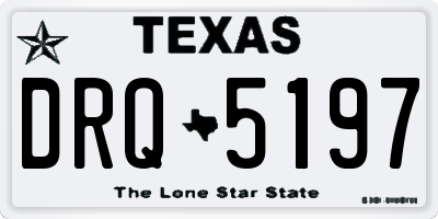 TX license plate DRQ5197