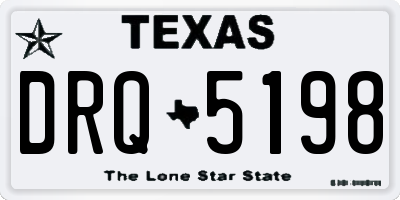 TX license plate DRQ5198