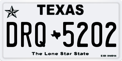 TX license plate DRQ5202
