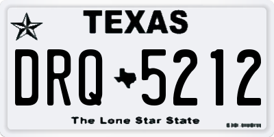 TX license plate DRQ5212