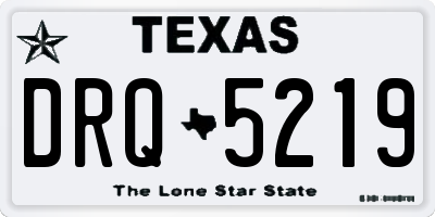 TX license plate DRQ5219