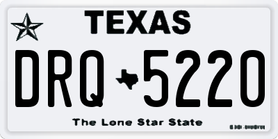 TX license plate DRQ5220