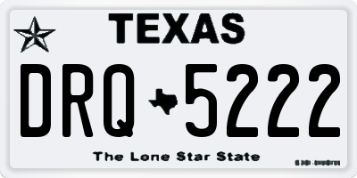 TX license plate DRQ5222