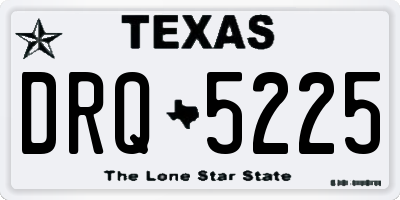 TX license plate DRQ5225