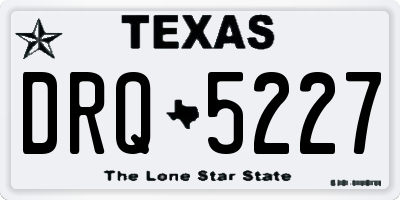 TX license plate DRQ5227