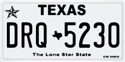 TX license plate DRQ5230