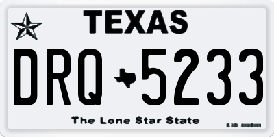 TX license plate DRQ5233