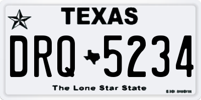 TX license plate DRQ5234