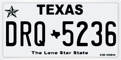 TX license plate DRQ5236