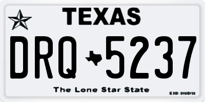 TX license plate DRQ5237