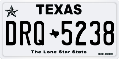 TX license plate DRQ5238
