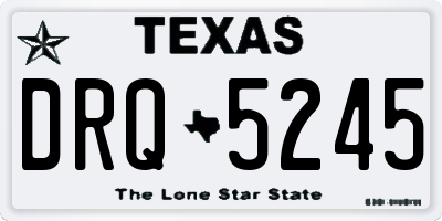 TX license plate DRQ5245