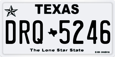 TX license plate DRQ5246