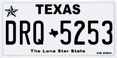TX license plate DRQ5253