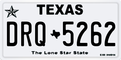 TX license plate DRQ5262