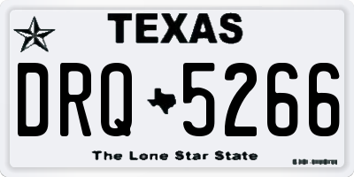 TX license plate DRQ5266