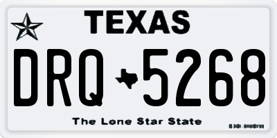 TX license plate DRQ5268