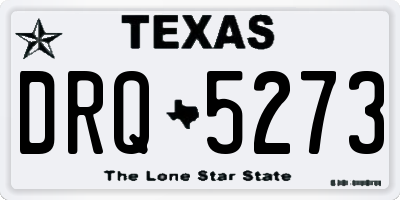 TX license plate DRQ5273