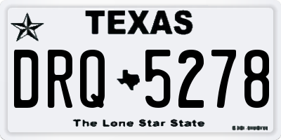 TX license plate DRQ5278