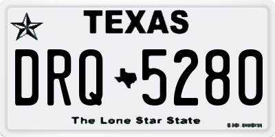 TX license plate DRQ5280