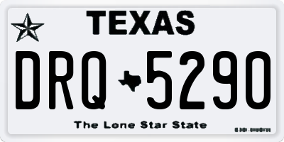 TX license plate DRQ5290