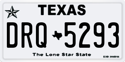 TX license plate DRQ5293