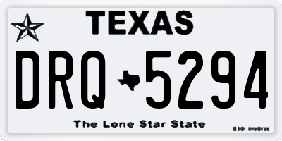 TX license plate DRQ5294