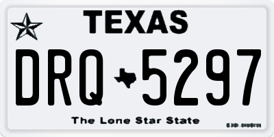 TX license plate DRQ5297