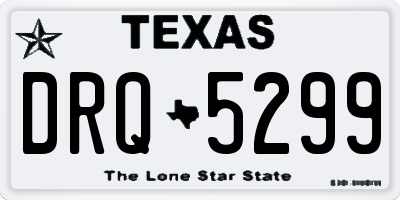 TX license plate DRQ5299