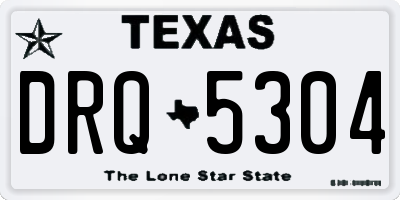 TX license plate DRQ5304