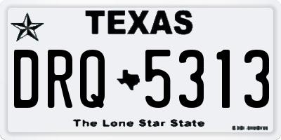 TX license plate DRQ5313