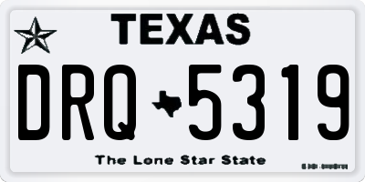 TX license plate DRQ5319