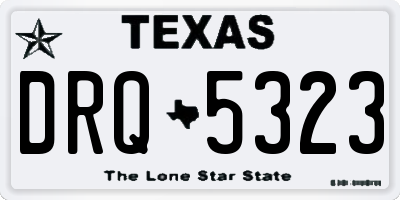 TX license plate DRQ5323