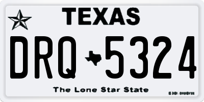 TX license plate DRQ5324