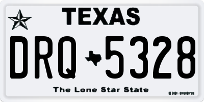 TX license plate DRQ5328