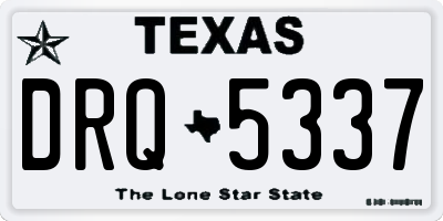 TX license plate DRQ5337