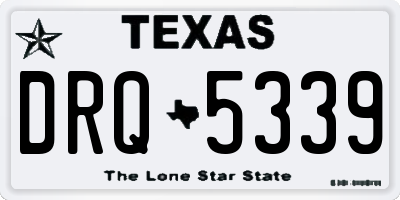 TX license plate DRQ5339