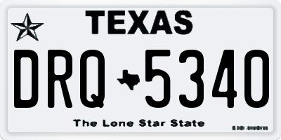 TX license plate DRQ5340
